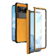 For Google Pixel Fold Integrated Napa Texture All-inclusive Phone Case with Hinge(Yellow) - Google Cases by PMC TechLife | Online Shopping South Africa | PMC TechLife | Buy Now Pay Later Mobicred