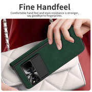 For Google Pixel Fold Integrated Napa Texture All-inclusive Phone Case with Hinge(Green)