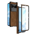 For Google Pixel Fold Integrated Napa Texture All-inclusive Phone Case with Hinge(Brown) - Google Cases by PMC TechLife | Online Shopping South Africa | PMC TechLife | Buy Now Pay Later Mobicred