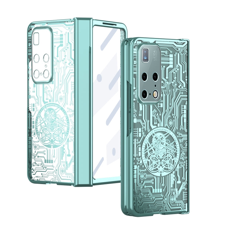 For Huawei Mate X2 Mechanical Legend Integrated Electroplating All-inclusive Phone Case(Green)