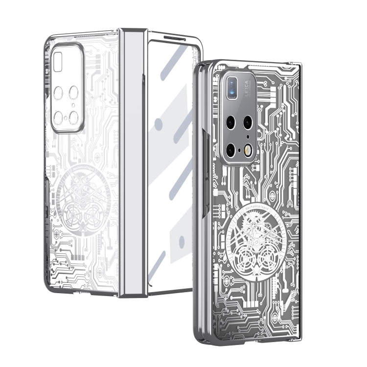 For Huawei Mate X2 Mechanical Legend Integrated Electroplating All-inclusive Phone Case(Silver)