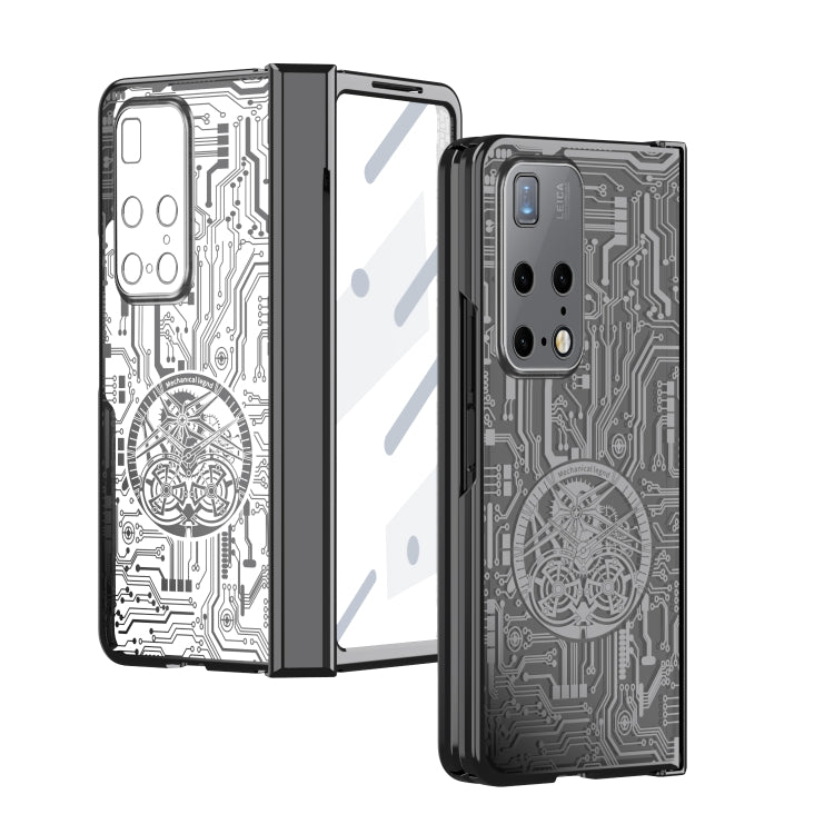 For Huawei Mate X2 Mechanical Legend Integrated Electroplating All-inclusive Phone Case(Black)
