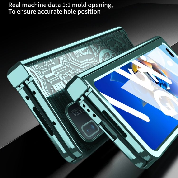 For Huawei Mate X2 Mechanical Legend Integrated Electroplating All-inclusive Phone Case(Blue)