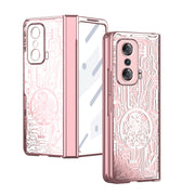 For Honor Magic V Mechanical Legend Integrated Electroplating All-inclusive Phone Case(Rose Gold)