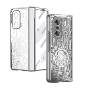 For Honor Magic V Mechanical Legend Integrated Electroplating All-inclusive Phone Case(Silver)