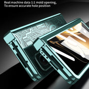 For Honor Magic V Mechanical Legend Integrated Electroplating All-inclusive Phone Case(Black)