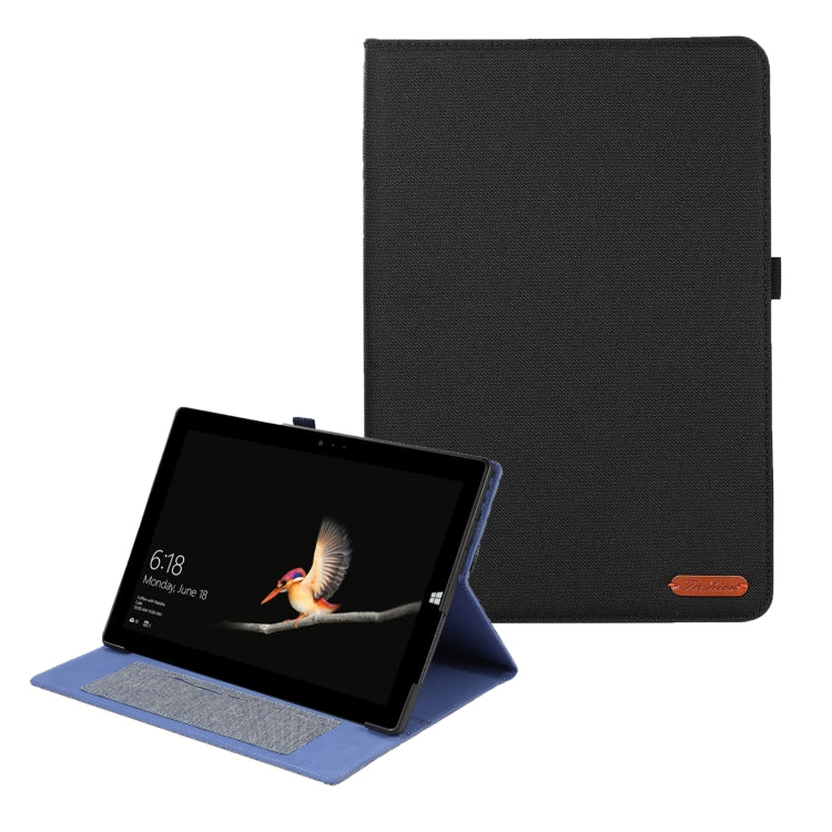 For Microsoft Surface Pro 4/5/6/7 Fabric Leather Tablet Case(Black)