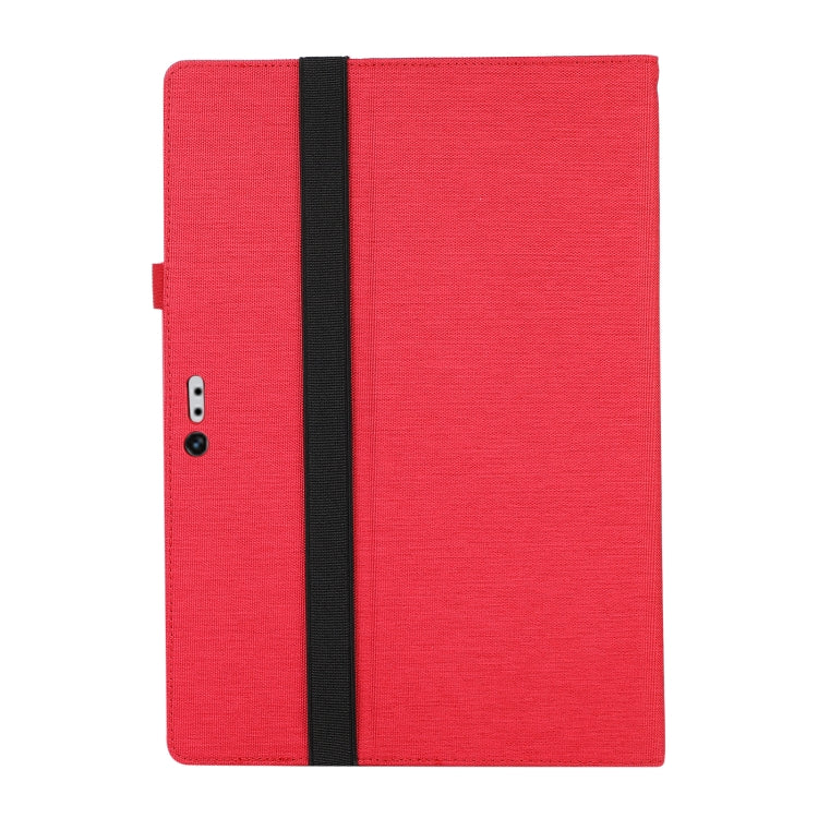 For Microsoft Surface Pro 4/5/6/7 Fabric Leather Tablet Case(Red)