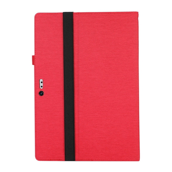 For Microsoft Surface Pro 4/5/6/7 Fabric Leather Tablet Case(Red)