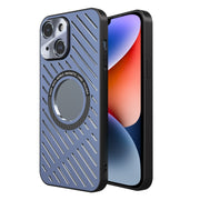 For iPhone 14 R-JUST RJ57 CD Pattern MagSafe Cooling Phone Case(Blue)