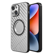 For iPhone 14 Plus R-JUST RJ57 CD Pattern MagSafe Cooling Phone Case(Silver)