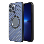 For iPhone 13 Pro R-JUST RJ57 CD Pattern MagSafe Cooling Phone Case(Blue)