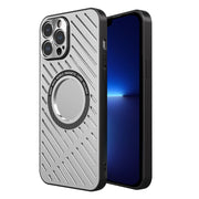 For iPhone 13 Pro R-JUST RJ57 CD Pattern MagSafe Cooling Phone Case(Silver)