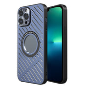 For iPhone 13 Pro Max R-JUST RJ57 CD Pattern MagSafe Cooling Phone Case(Blue)