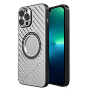 For iPhone 13 Pro Max R-JUST RJ57 CD Pattern MagSafe Cooling Phone Case(Silver)