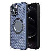 For iPhone 12 Pro R-JUST RJ57 CD Pattern MagSafe Cooling Phone Case(Blue)