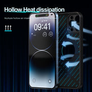 For iPhone 14 R-JUST RJ57 CD Pattern MagSafe Cooling Phone Case(Black)