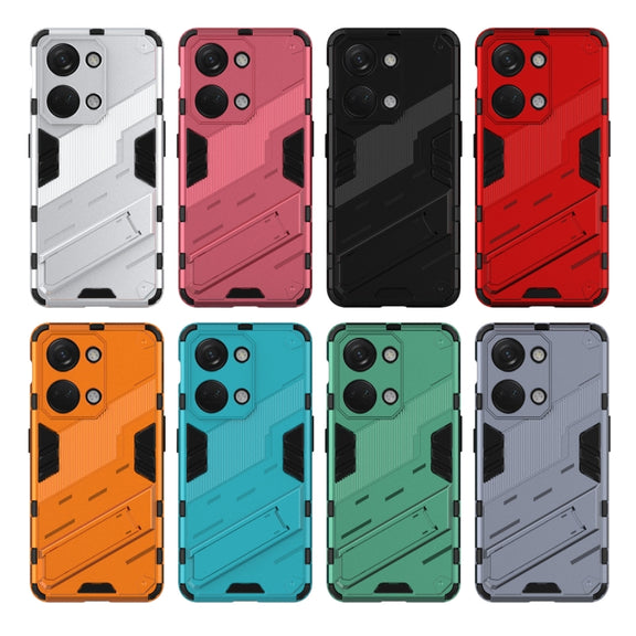 For OnePlus Ace 2V Punk Armor 2 in 1 PC + TPU Phone Case with Holder(Grey)