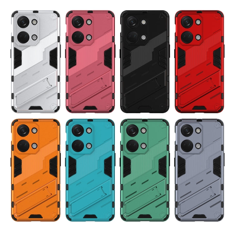 For OnePlus Ace 2V Punk Armor 2 in 1 PC + TPU Phone Case with Holder(Grey)