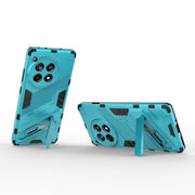 For OnePlus Ace 3 5G Punk Armor 2 in 1 PC + TPU Phone Case with Holder(Blue)