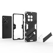 For OnePlus Ace 3 5G Punk Armor 2 in 1 PC + TPU Phone Case with Holder(Blue)