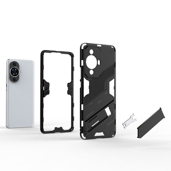 For Huawei nova 11 Pro 4G Punk Armor 2 in 1 PC + TPU Phone Case with Holder(Red)
