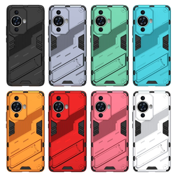 For Huawei nova 11 Pro 4G Punk Armor 2 in 1 PC + TPU Phone Case with Holder(Red)
