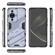 For Huawei nova 11 Pro 4G Punk Armor 2 in 1 PC + TPU Phone Case with Holder(Grey)
