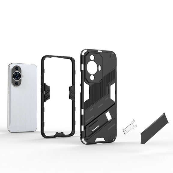 For Huawei nova 11 4G Punk Armor 2 in 1 PC + TPU Phone Case with Holder(Green)