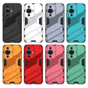For Huawei nova 11 4G Punk Armor 2 in 1 PC + TPU Phone Case with Holder(Green)