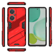For Huawei nova 11i 4G Punk Armor 2 in 1 PC + TPU Phone Case with Holder(Red)