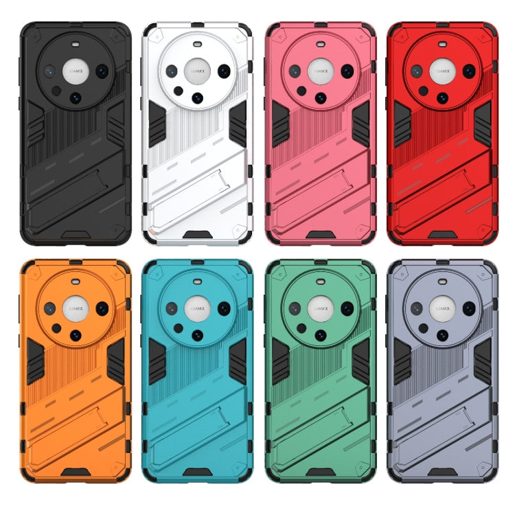 For Huawei Mate 60 Pro Punk Armor 2 in 1 PC + TPU Phone Case with Holder(Red)