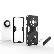 For Huawei Mate 60 Pro Punk Armor 2 in 1 PC + TPU Phone Case with Holder(Light Red)