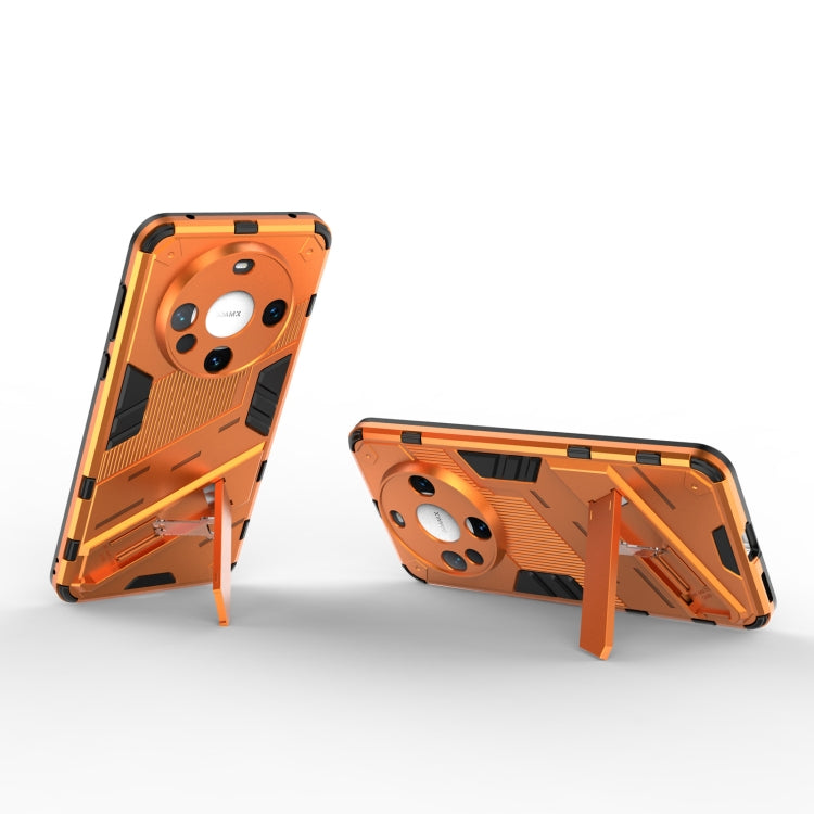For Huawei Mate 60 Punk Armor 2 in 1 PC + TPU Phone Case with Holder(Orange)