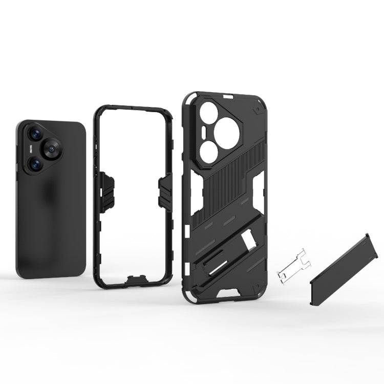 For Huawei Pura 70 Punk Armor 2 in 1 PC + TPU Phone Case with Holder(Orange)