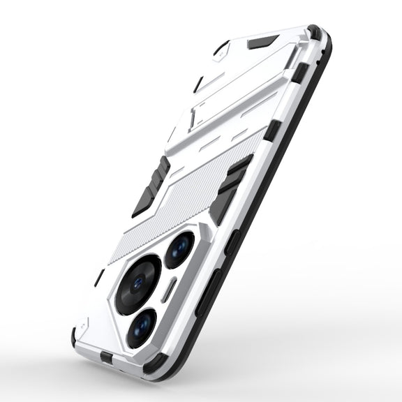 For Huawei Pura 70 Pro / 70 Pro+ Punk Armor 2 in 1 PC + TPU Phone Case with Holder(White)