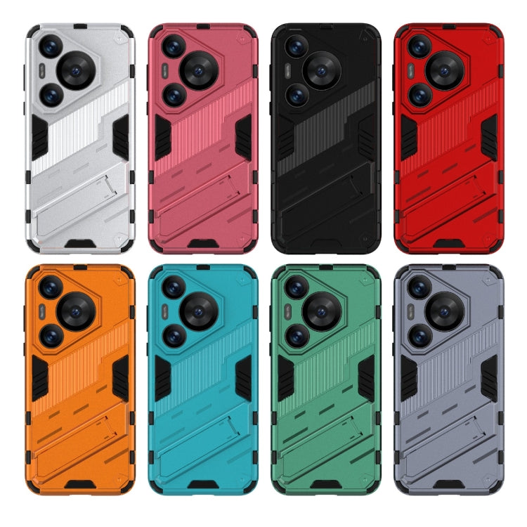 For Huawei Pura 70 Pro / 70 Pro+ Punk Armor 2 in 1 PC + TPU Phone Case with Holder(White)