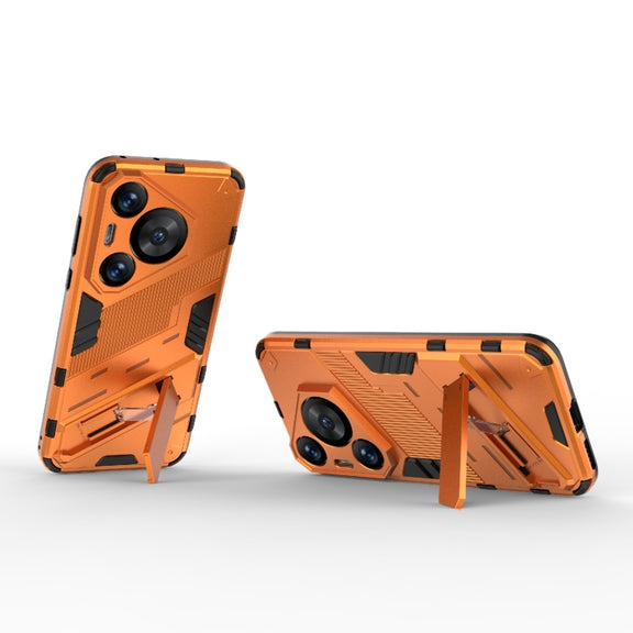 For Huawei Pura 70 Pro / 70 Pro+ Punk Armor 2 in 1 PC + TPU Phone Case with Holder(Orange)