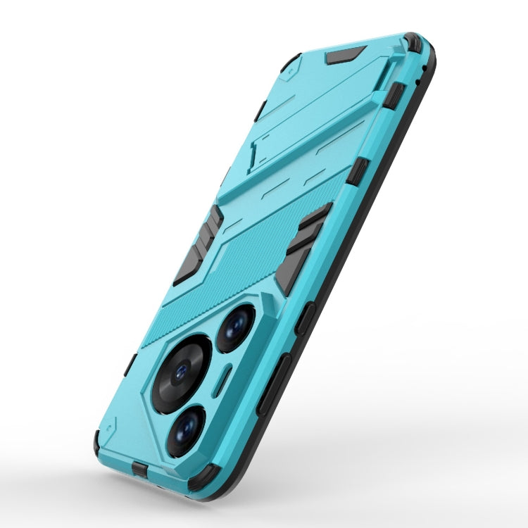 For Huawei Pura 70 Pro / 70 Pro+ Punk Armor 2 in 1 PC + TPU Phone Case with Holder(Blue)