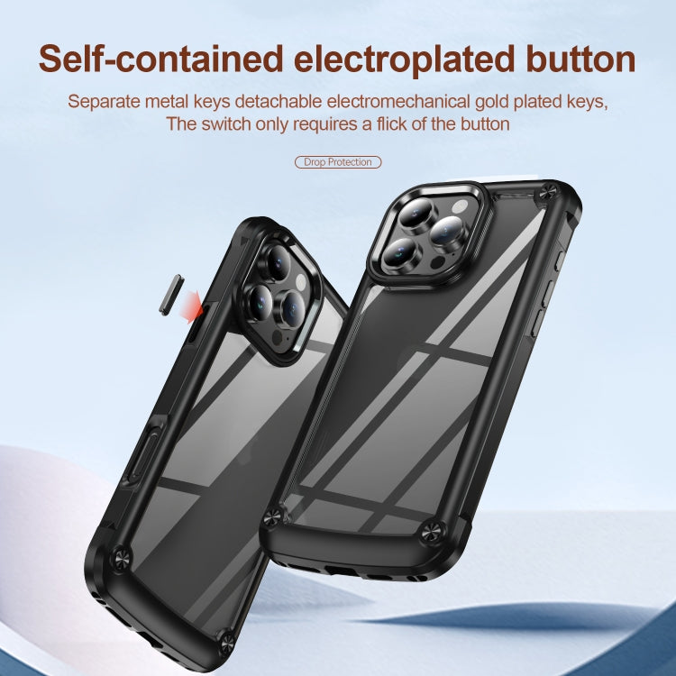 For iPhone 16 Pro TPU + PC Lens Protection Phone Case(Black)