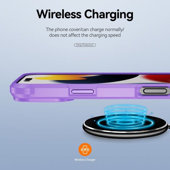 For iPhone 16 Pro TPU + PC Lens Protection Phone Case(Purple)
