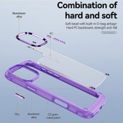 For iPhone 16 Pro TPU + PC Lens Protection Phone Case(Purple)
