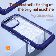 For iPhone 16 Pro Max TPU + PC Lens Protection Phone Case(Blue)