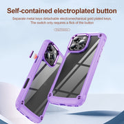 For iPhone 16 Pro Max TPU + PC Lens Protection Phone Case(Purple)