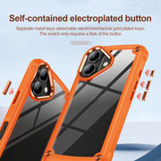 For iPhone 16 TPU + PC Lens Protection Phone Case(Orange)