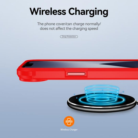For iPhone 16e TPU + PC Lens Protection Phone Case(Red)