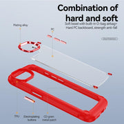 For iPhone 16e TPU + PC Lens Protection Phone Case(Red)