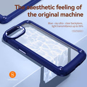 For iPhone 16e TPU + PC Lens Protection Phone Case(Blue)