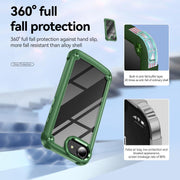 For iPhone 16e TPU + PC Lens Protection Phone Case(Green)