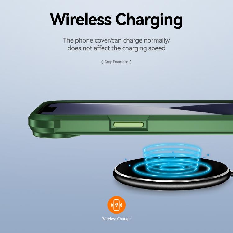 For iPhone 16e TPU + PC Lens Protection Phone Case(Green)